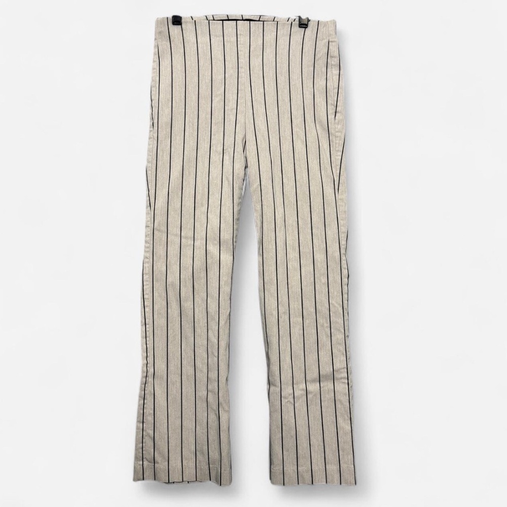 Calvin Klein Beige and Black Striped Work Pants